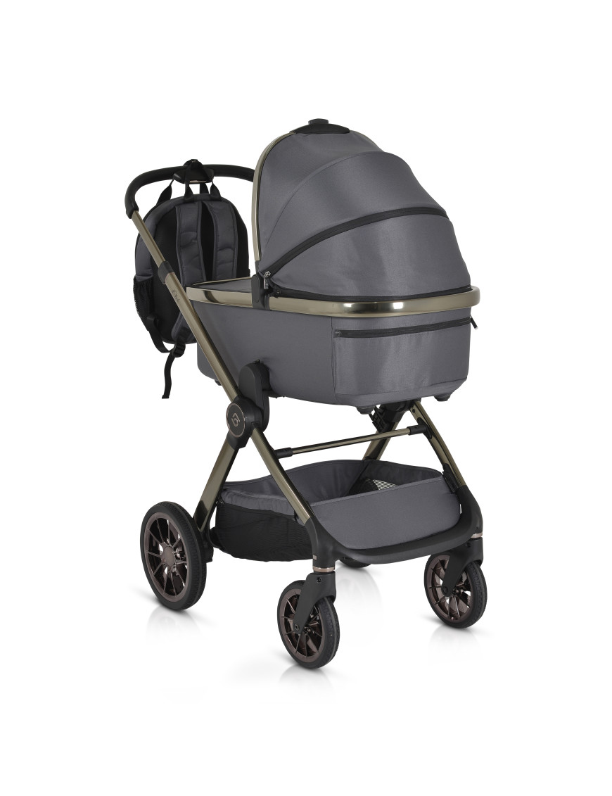 Комбинирана детска количка 2в1 iClick сив