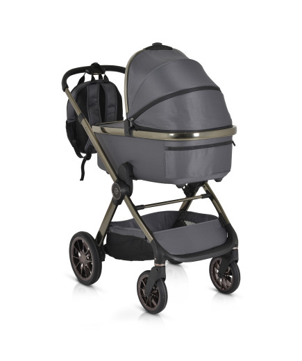 Комбинирана детска количка 2в1 iClick сив