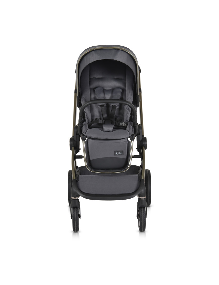 Комбинирана детска количка 2в1 iClick сив