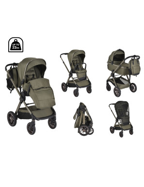 Комбинирана детска количка 2в1 iClick зелен