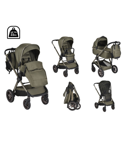 Комбинирана детска количка 2в1 iClick зелен