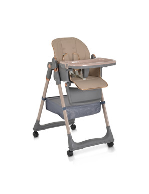 Детски стол за хранене с подарък Lindo бежов