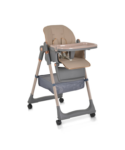 Детски стол за хранене с подарък Lindo бежов