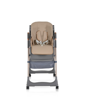 Детски стол за хранене с подарък Lindo бежов 2