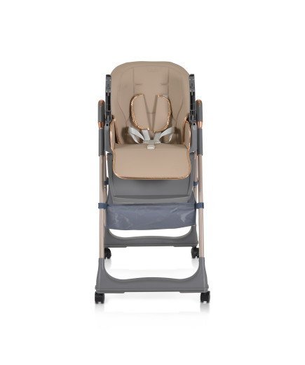 Детски стол за хранене с подарък Lindo бежов