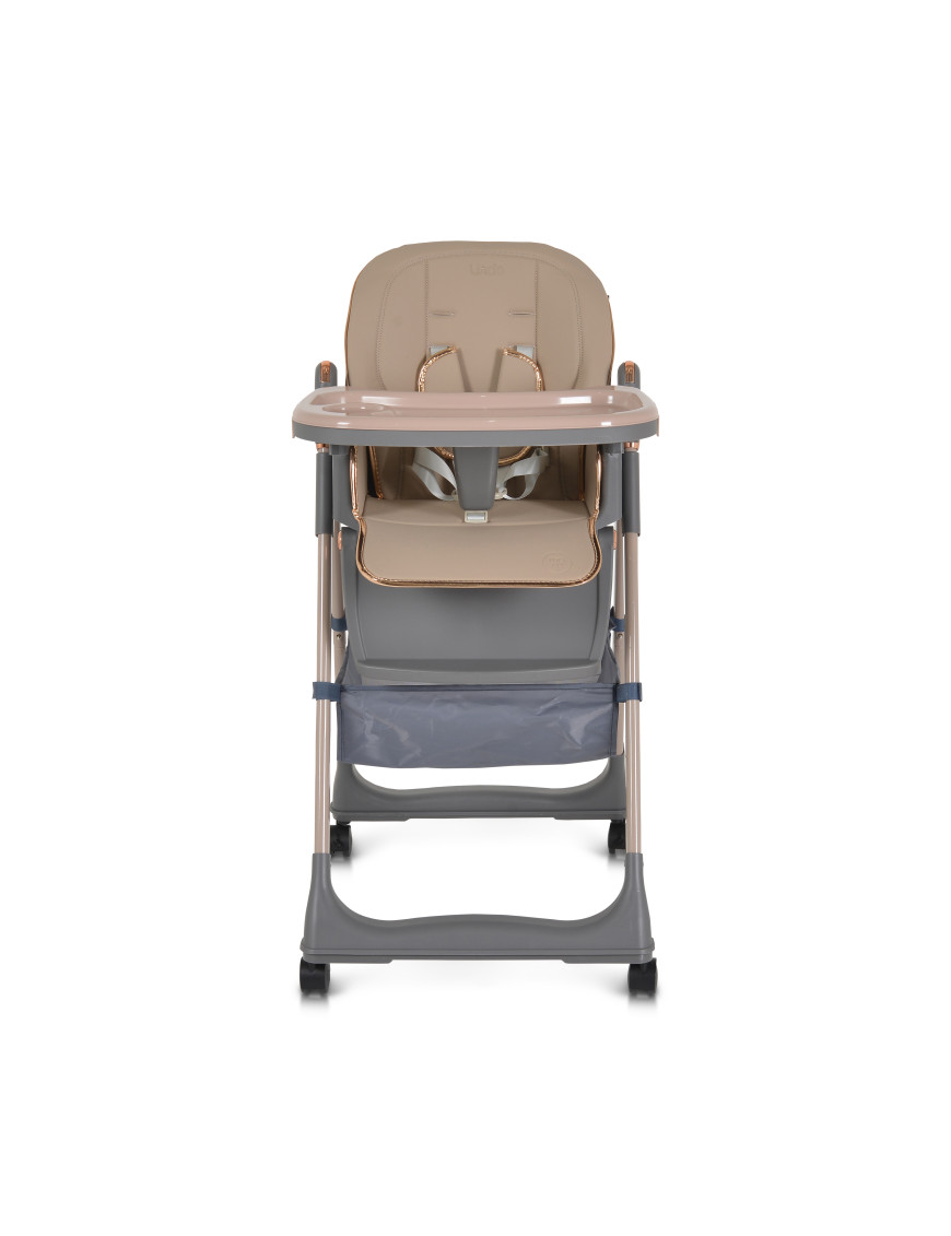 Детски стол за хранене с подарък Lindo бежов