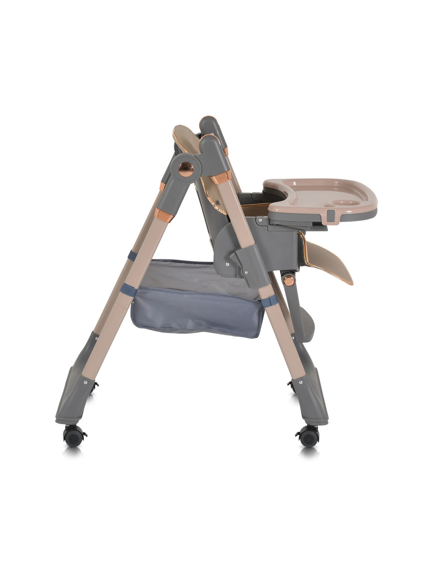 Детски стол за хранене с подарък Lindo бежов