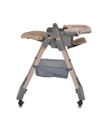 Детски стол за хранене с подарък Lindo бежов