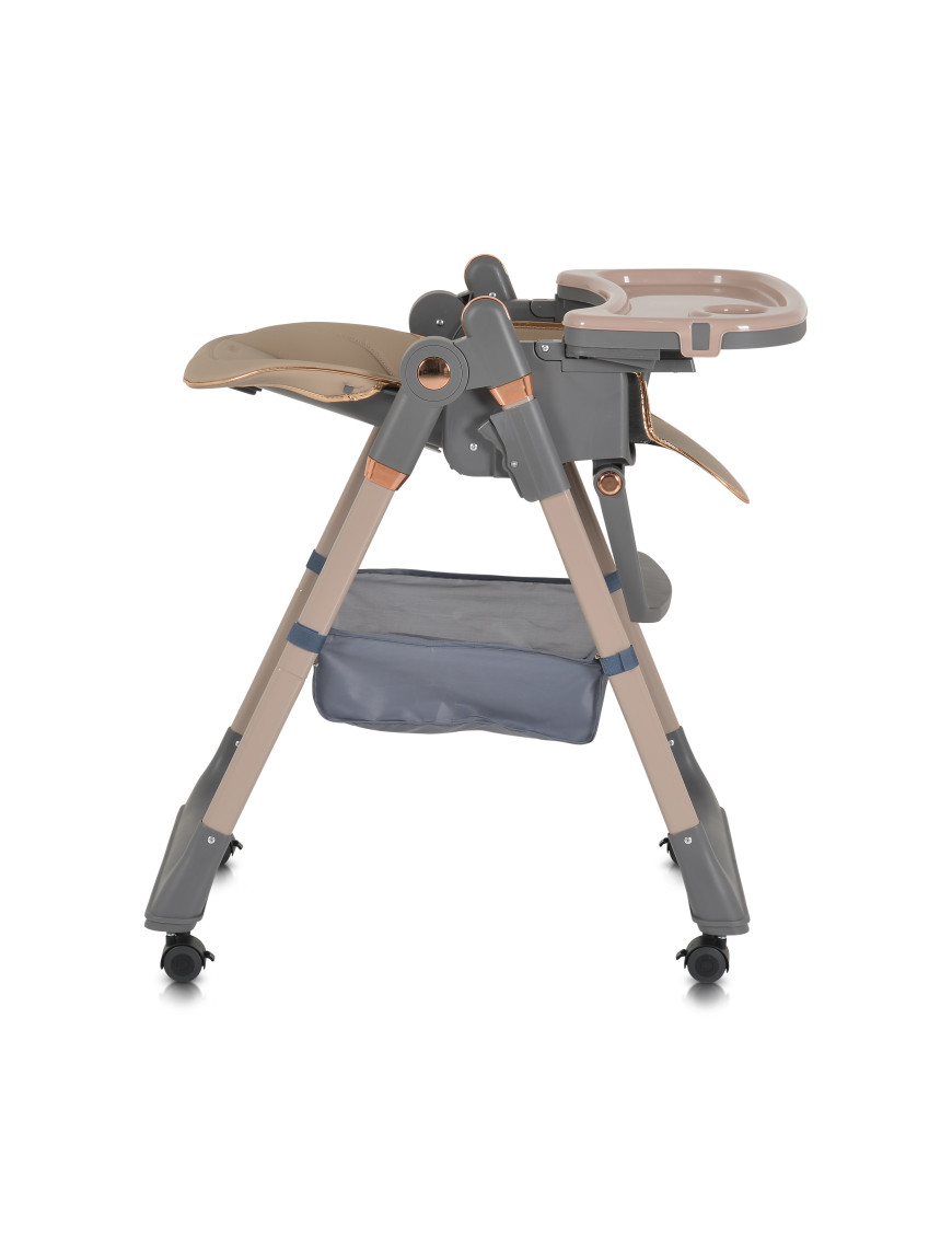 Детски стол за хранене с подарък Lindo бежов