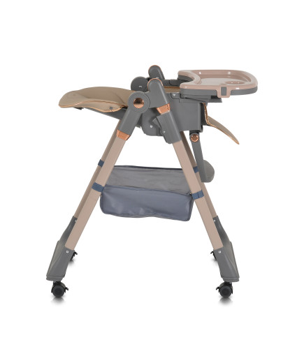 Детски стол за хранене с подарък Lindo бежов