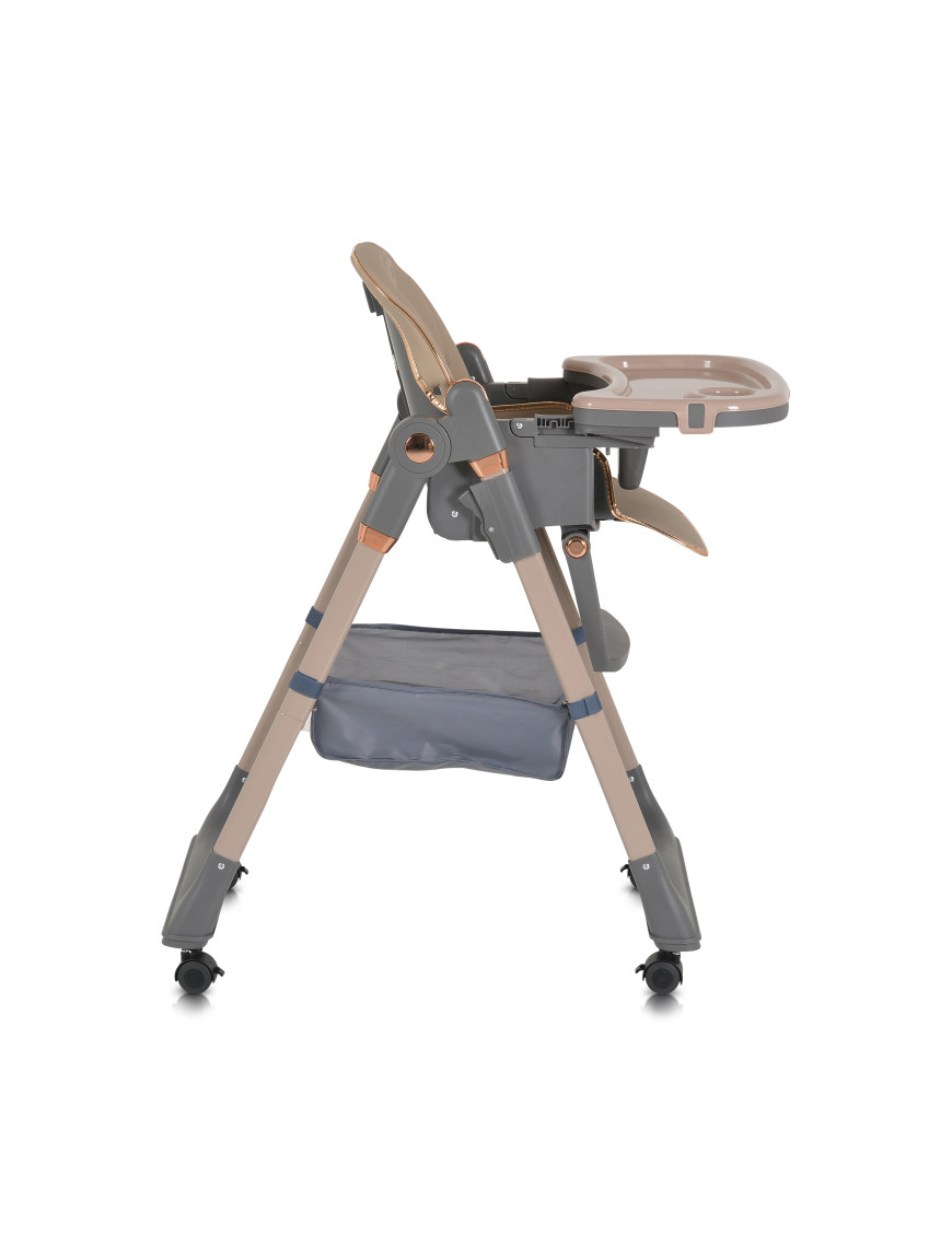 Детски стол за хранене с подарък Lindo бежов