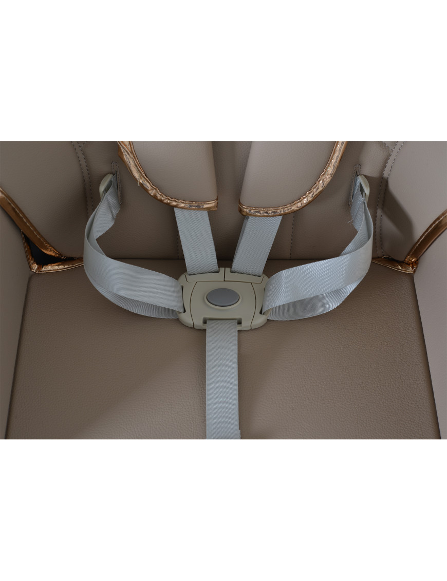 Детски стол за хранене с подарък Lindo бежов