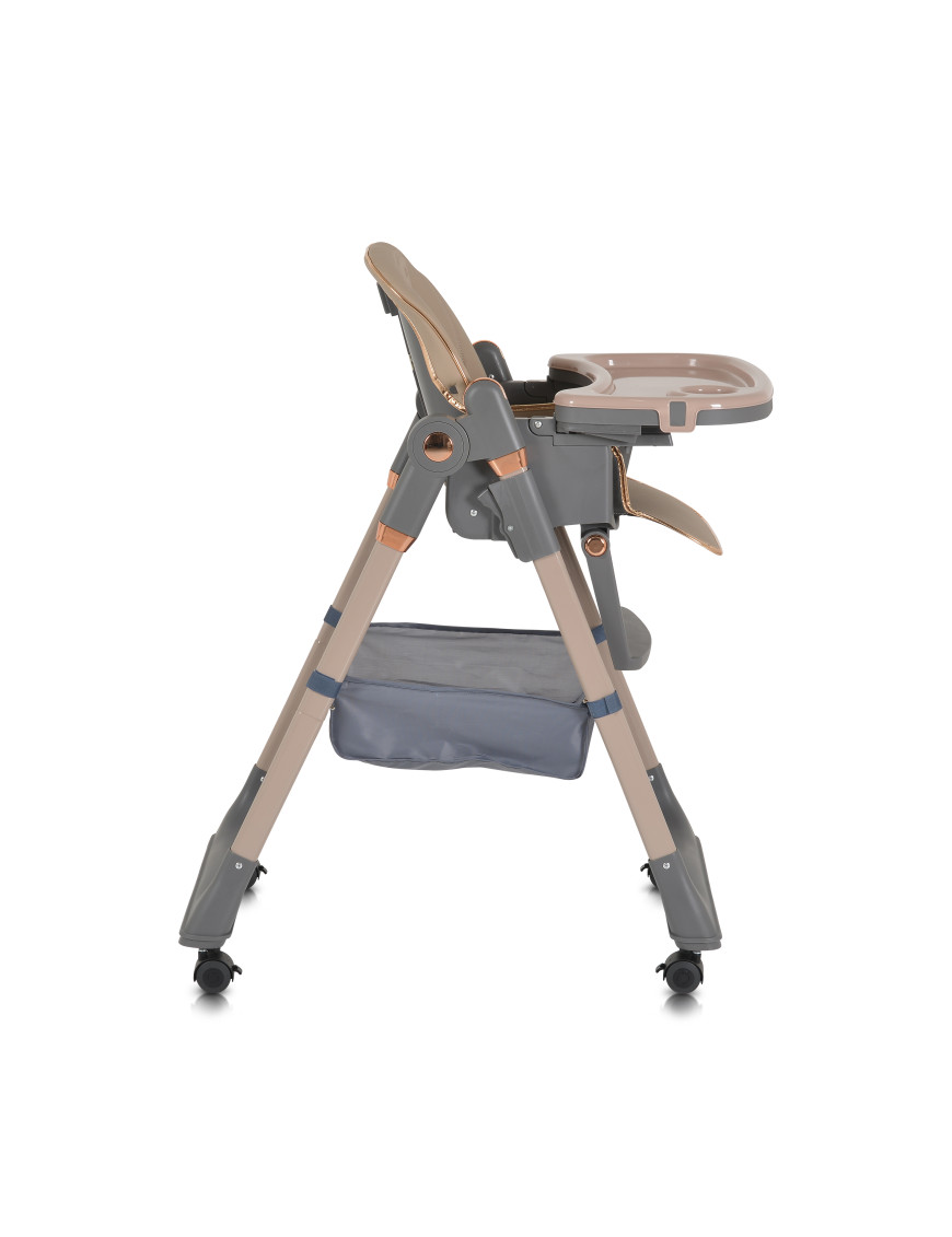 Детски стол за хранене с подарък Lindo бежов