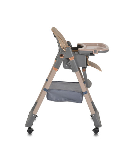 Детски стол за хранене с подарък Lindo бежов