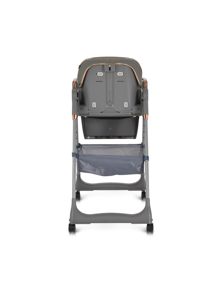 Детски стол за хранене с подарък Lindo сив