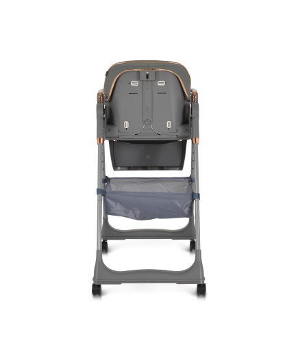 Детски стол за хранене с подарък Lindo сив