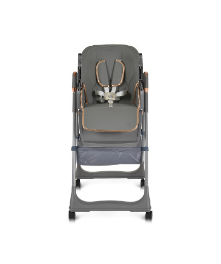 Детски стол за хранене с подарък Lindo сив