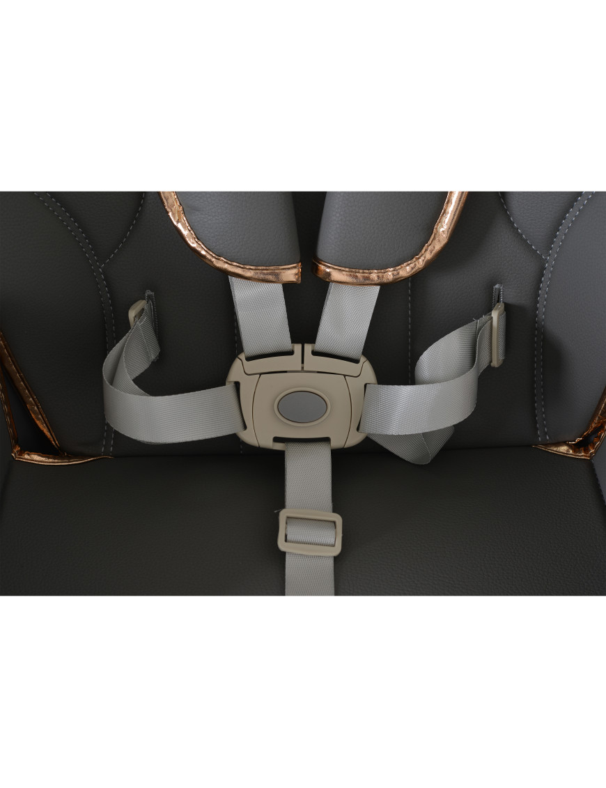 Детски стол за хранене с подарък Lindo сив