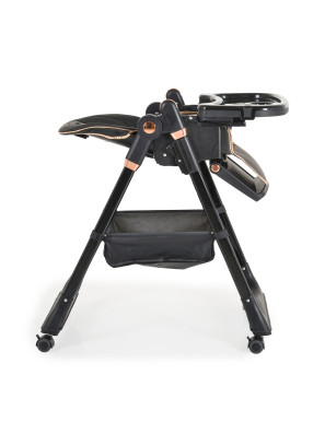 Детски стол за хранене с подарък Lindo черен 2