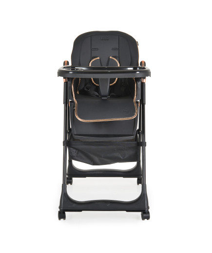 Детски стол за хранене с подарък Lindo черен