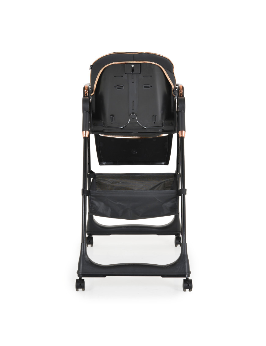 Детски стол за хранене с подарък Lindo черен