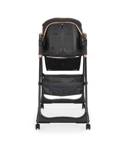 Детски стол за хранене с подарък Lindo черен