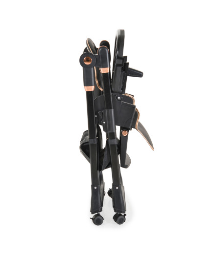 Детски стол за хранене с подарък Lindo черен