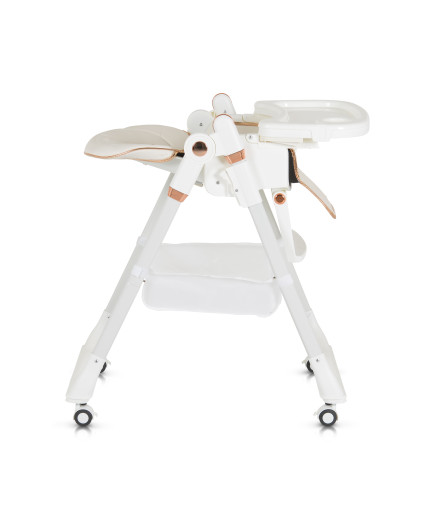 Детски стол за хранене с подарък Lindo бял