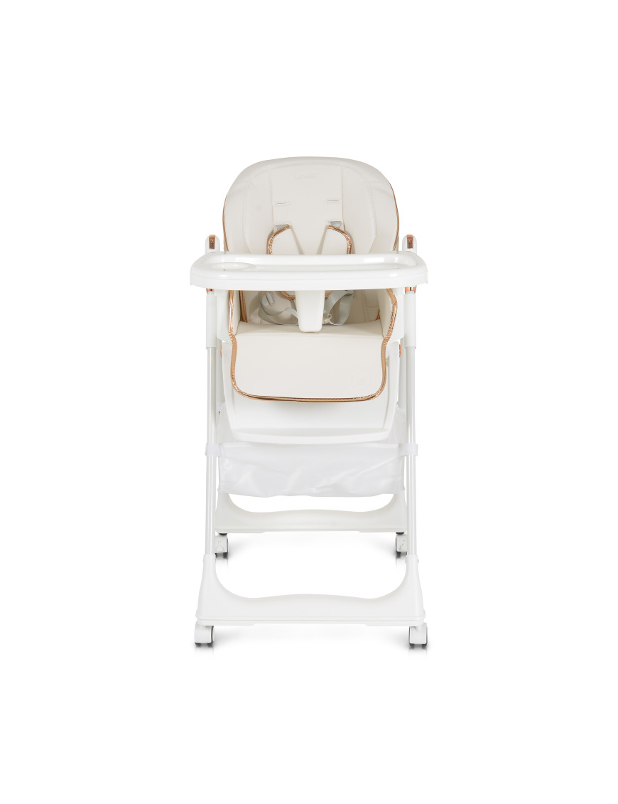 Детски стол за хранене с подарък Lindo бял