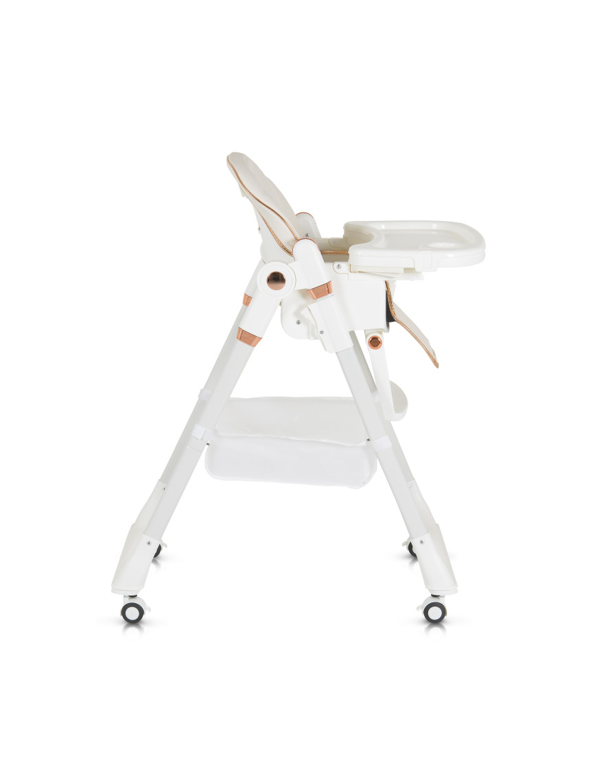 Детски стол за хранене с подарък Lindo бял