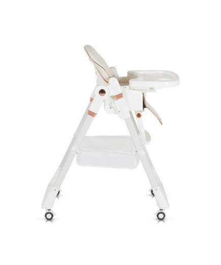 Детски стол за хранене с подарък Lindo бял