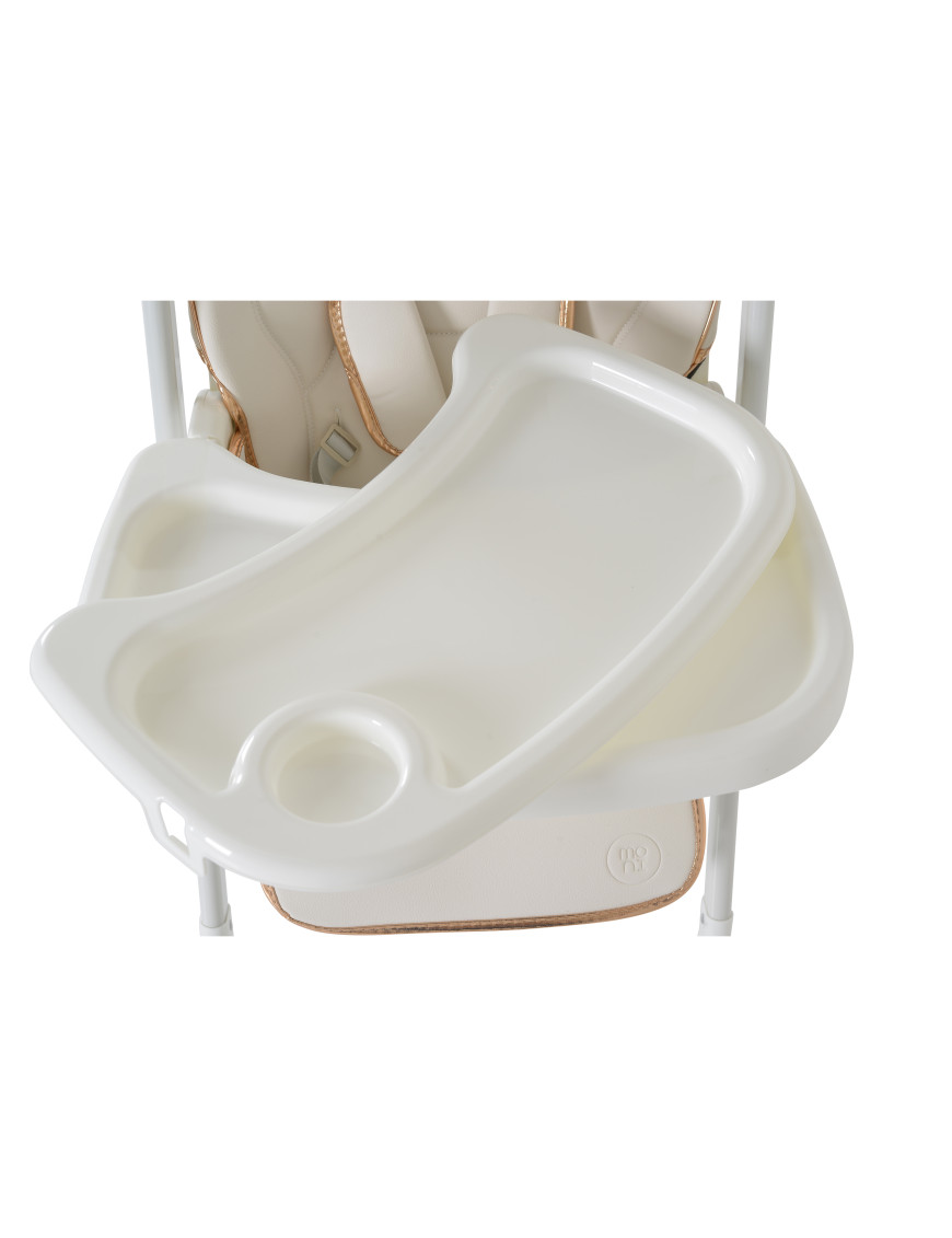 Детски стол за хранене с подарък Lindo бял