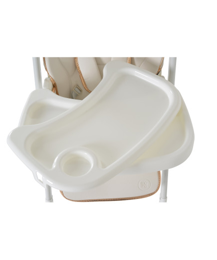 Детски стол за хранене с подарък Lindo бял