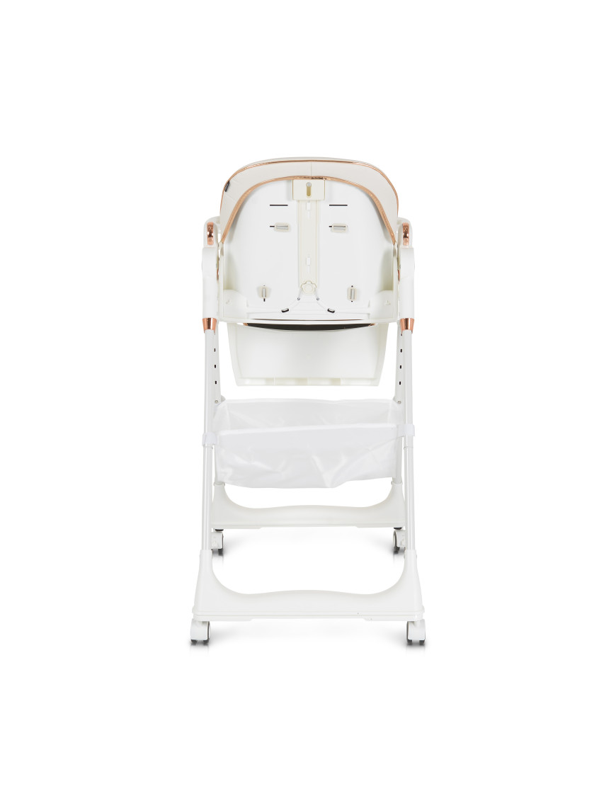 Детски стол за хранене с подарък Lindo бял