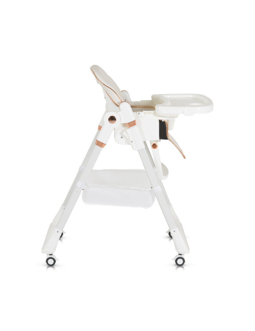 Детски стол за хранене с подарък Lindo бял