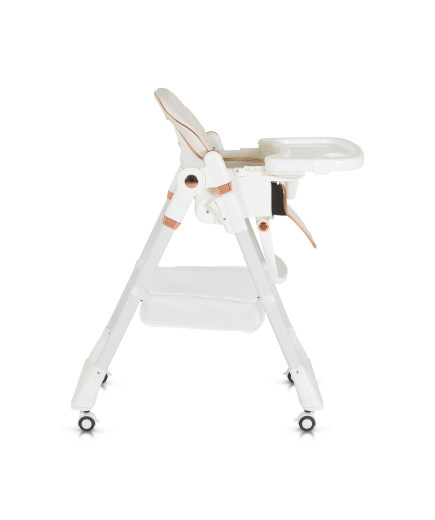 Детски стол за хранене с подарък Lindo бял