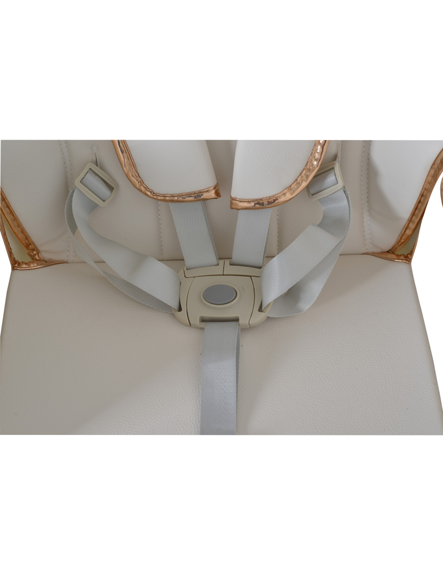 Детски стол за хранене с подарък Lindo бял