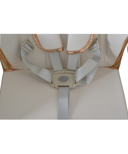 Детски стол за хранене с подарък Lindo бял