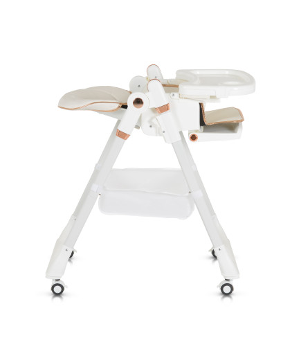 Детски стол за хранене с подарък Lindo бял