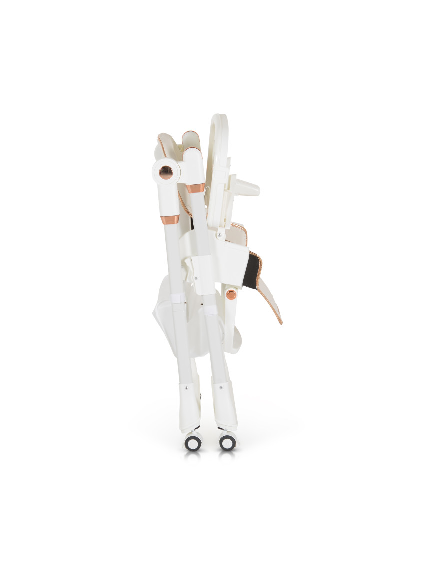 Детски стол за хранене с подарък Lindo бял