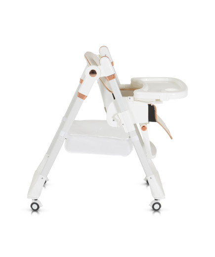 Детски стол за хранене с подарък Lindo бял