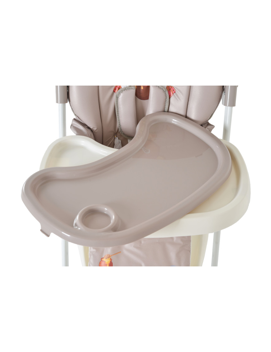 Детски Стол за хранене Hunny мече бежов