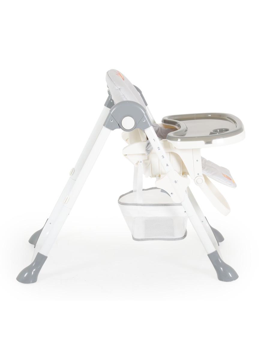 Детски стол за хранене Hunny мече сив