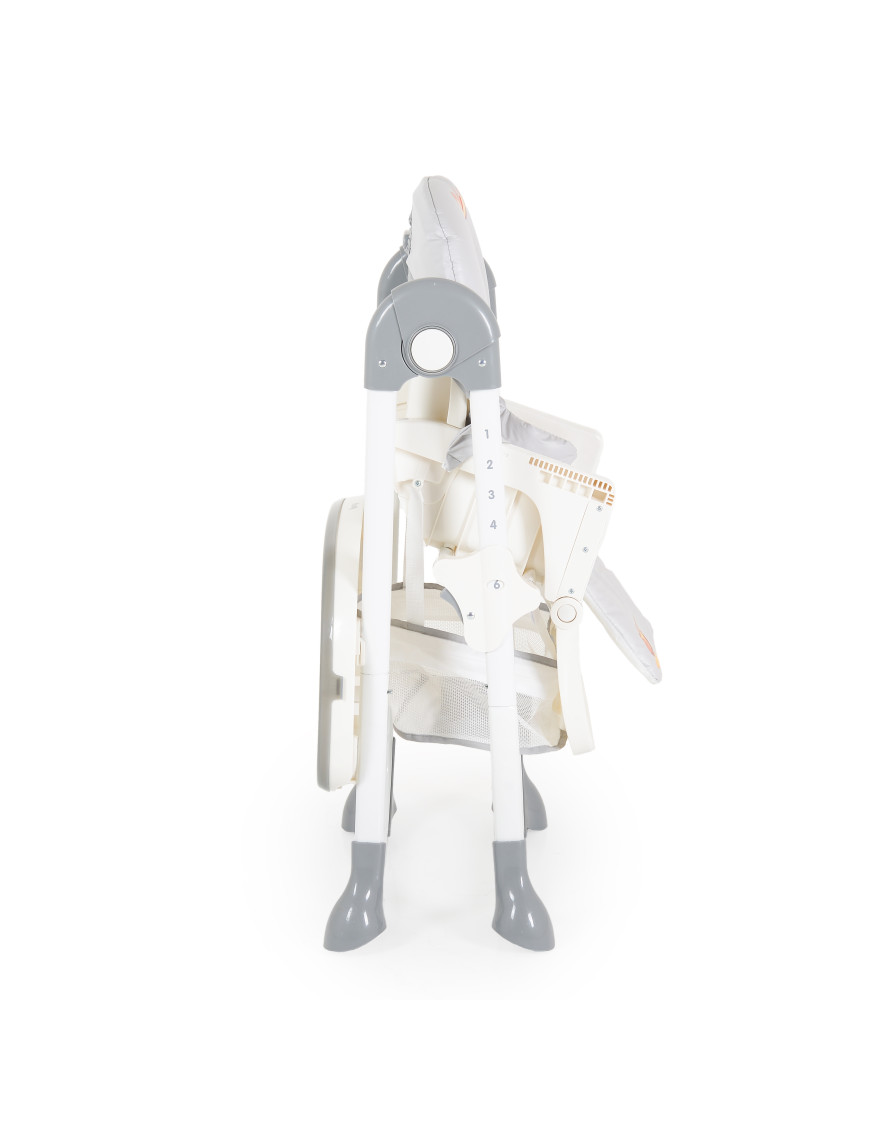 Детски стол за хранене Hunny мече сив