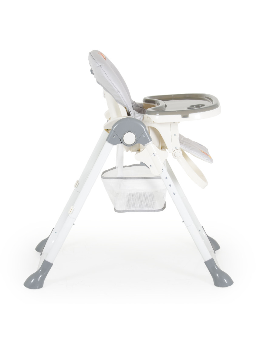 Детски стол за хранене Hunny мече сив