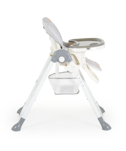 Детски стол за хранене Hunny мече сив