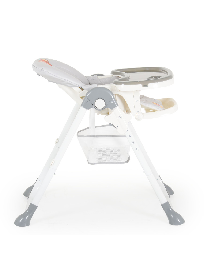 Детски стол за хранене Hunny мече сив