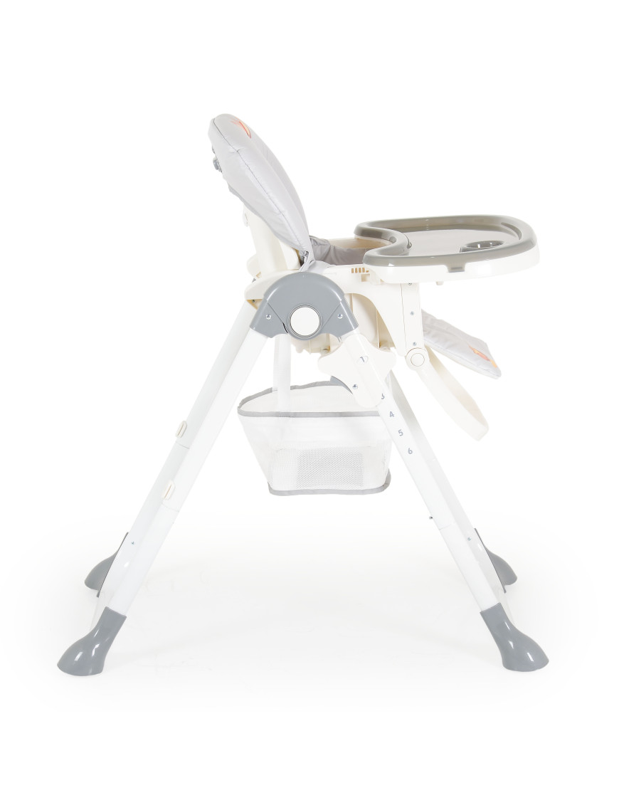 Детски стол за хранене Hunny мече сив