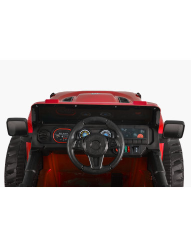 Акумулаторен джип Fuego червен металик
