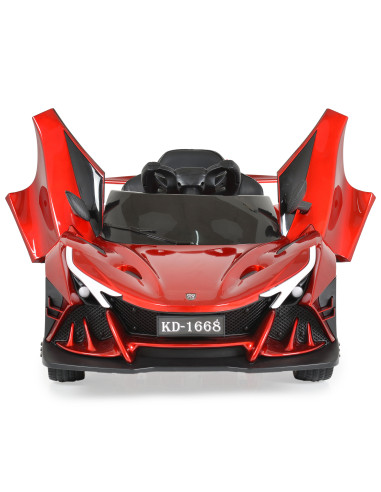 Акумулаторна кола Flash KD-1668 червен металик